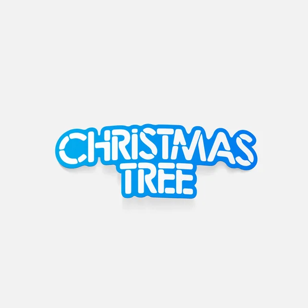 Realistic design element: christmas tree — Stock Vector