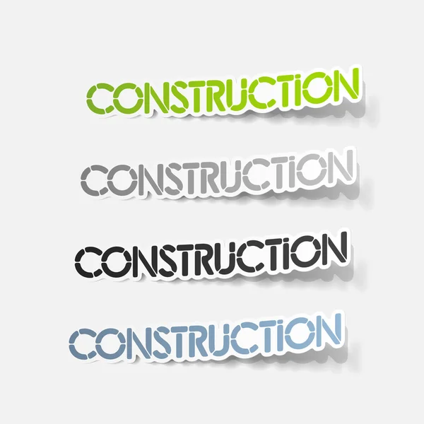 Elemento de diseño realista: construcción — Vector de stock