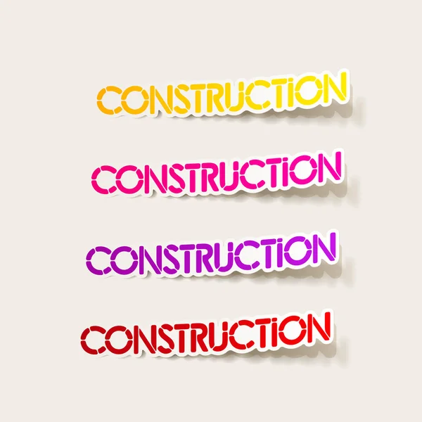 Élément de conception réaliste : construction — Image vectorielle