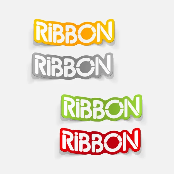Realistic design element: ribbon — Stock Vector