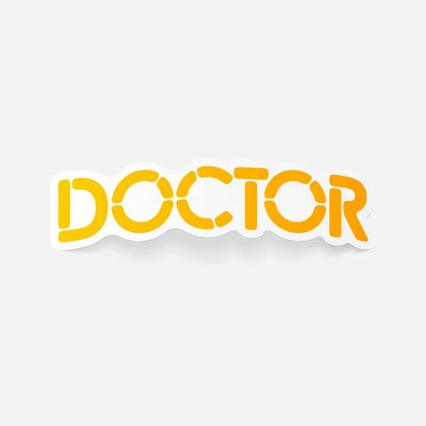 Realistický grafický prvek: lékař — Stockový vektor