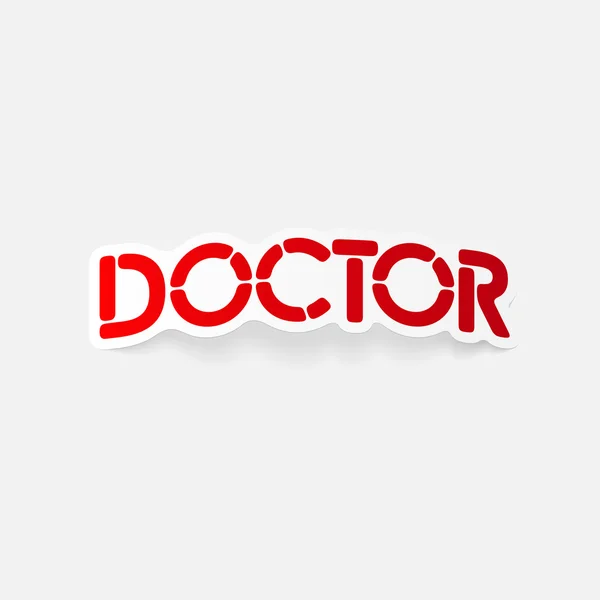 Realistic design element: doctor — Stock Vector