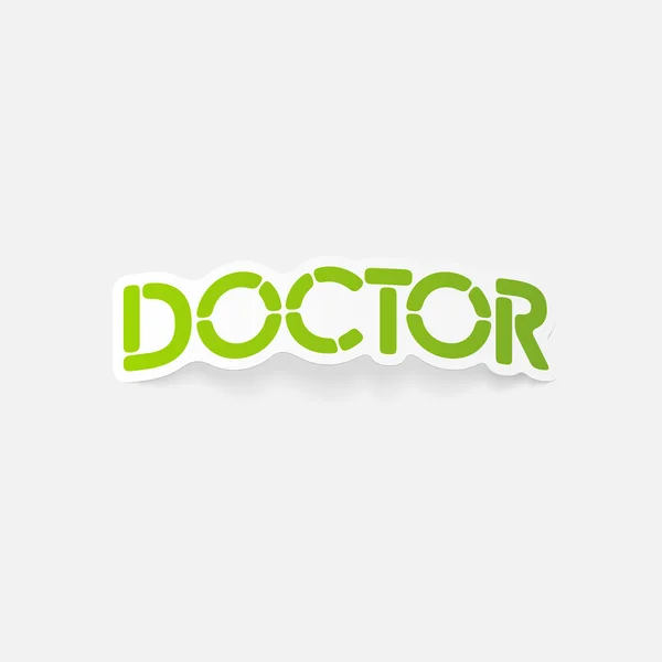 Realistický grafický prvek: lékař — Stockový vektor