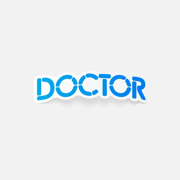 Reális design elem: orvos — Stock Vector