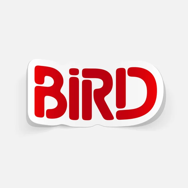 Elemento de design realista: pássaro — Vetor de Stock