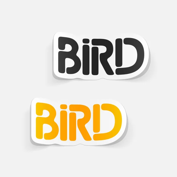 Realistic design element: bird — Stock Vector