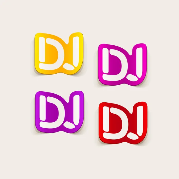 現実的な設計要素: dj — ストックベクタ