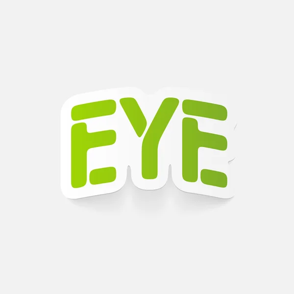 Realistic design element: eye — Stock Vector