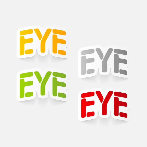 Elemento de design realista: olho — Vetor de Stock