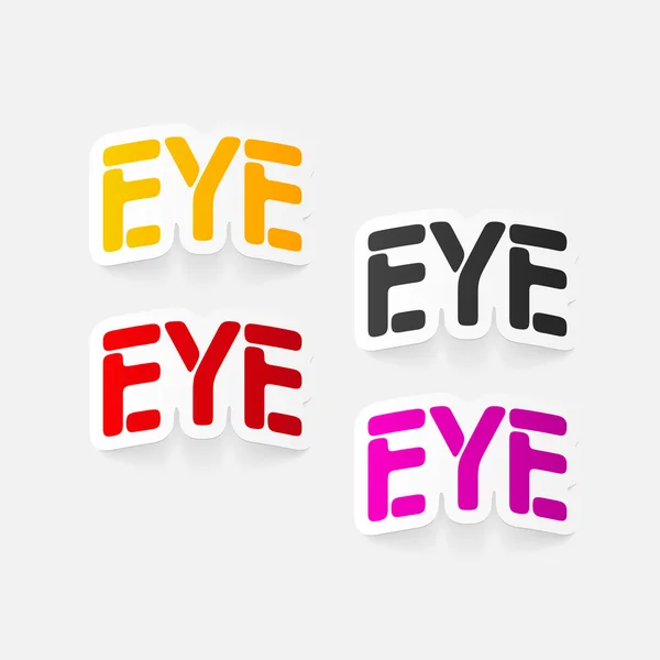 Realistic design element: eye — Stock Vector