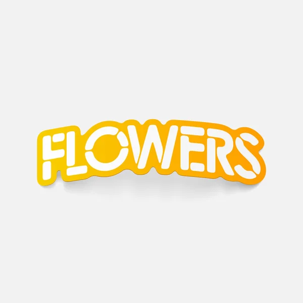 Élément de conception réaliste : fleurs — Image vectorielle