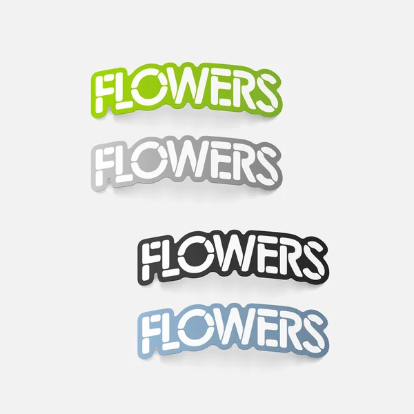 Gerçekçi tasarım öğesi: çiçekler — Stok Vektör