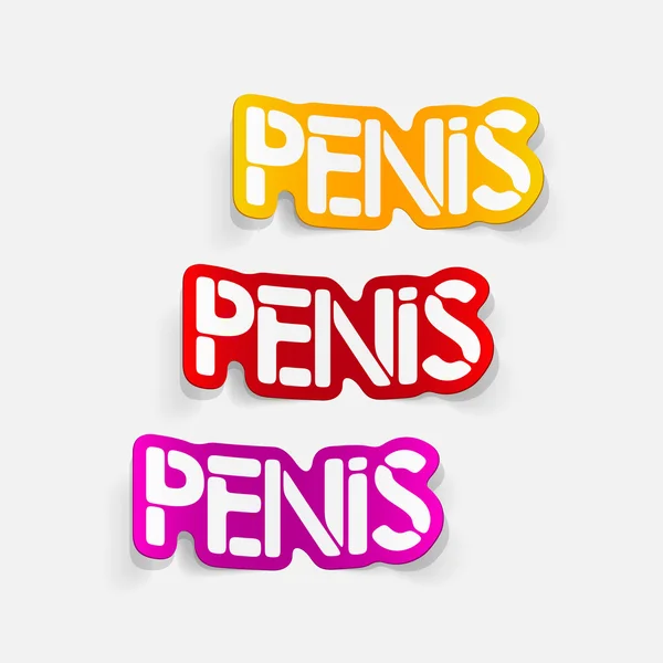 Realistische ontwerpelement: penis — Stockvector