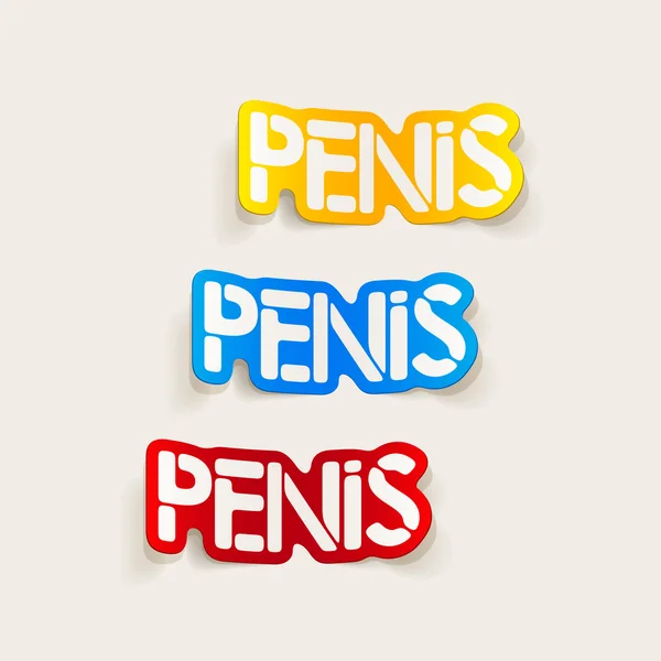 Realistic design element: penis — Stock Vector