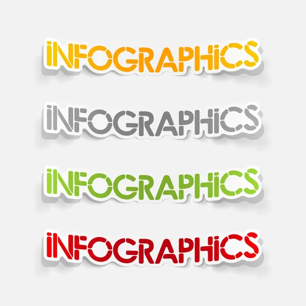 Gerçekçi tasarım öğesi: infographics — Stok Vektör