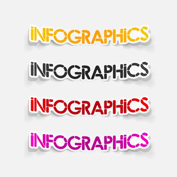 Realistic design element: infographics — Stock Vector