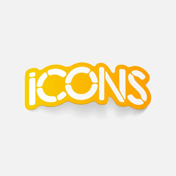 Elemento de diseño realista: iconos — Vector de stock