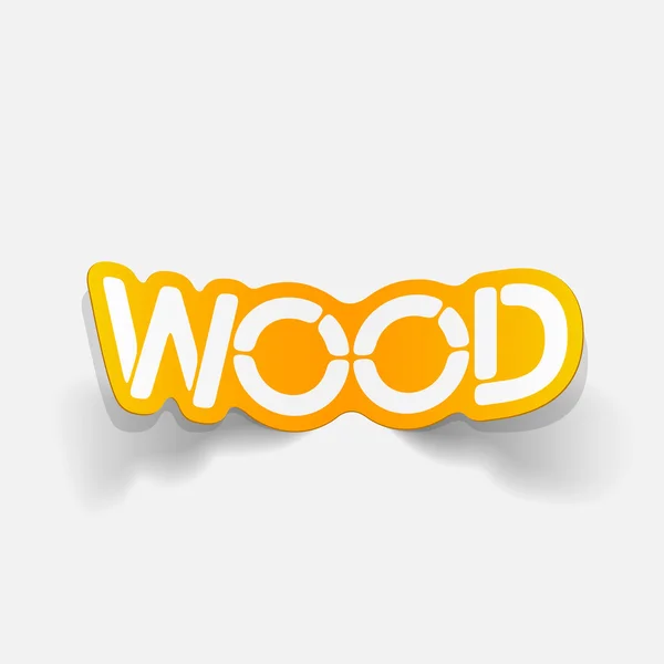 Realistic design element: wood — Stock Vector