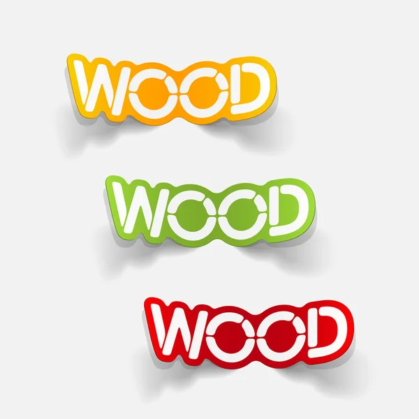 Realistic design element: wood — Stock Vector