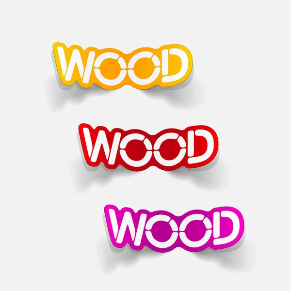 Realistic design element: wood — Stock Vector