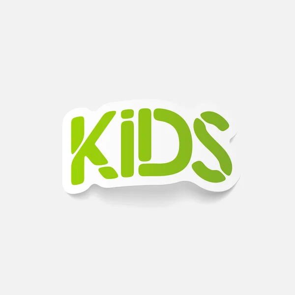 Realistische ontwerpelement: kinderen — Stockvector