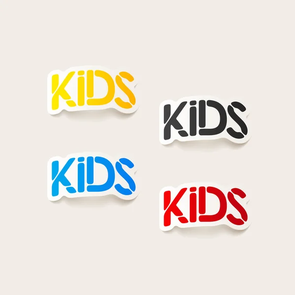 Realistische ontwerpelement: kinderen — Stockvector