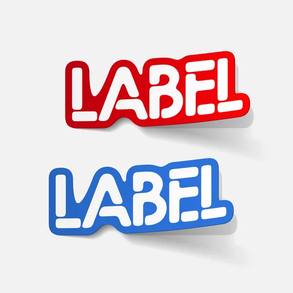 Realistic design element: label — Stock Vector