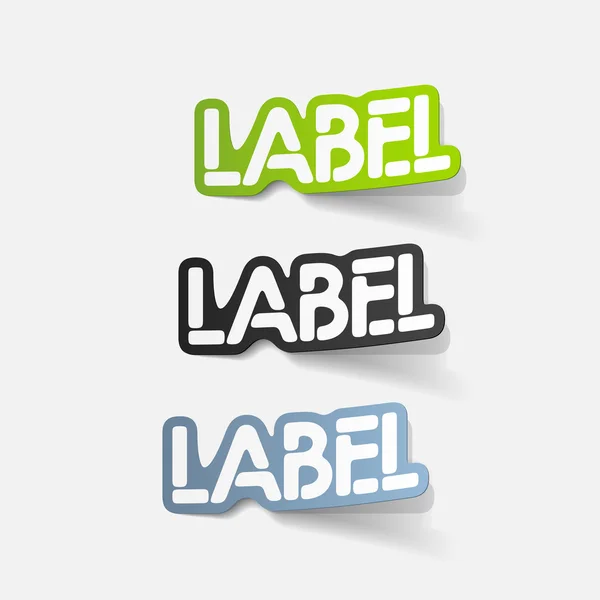 Realistic design element: label — Stock Vector