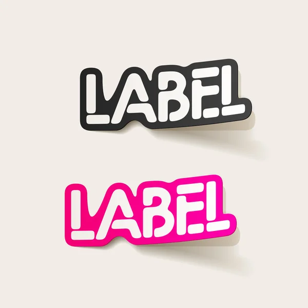 Realistic design element: label — Stock Vector