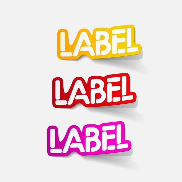 Realistic design element: label — Stock Vector