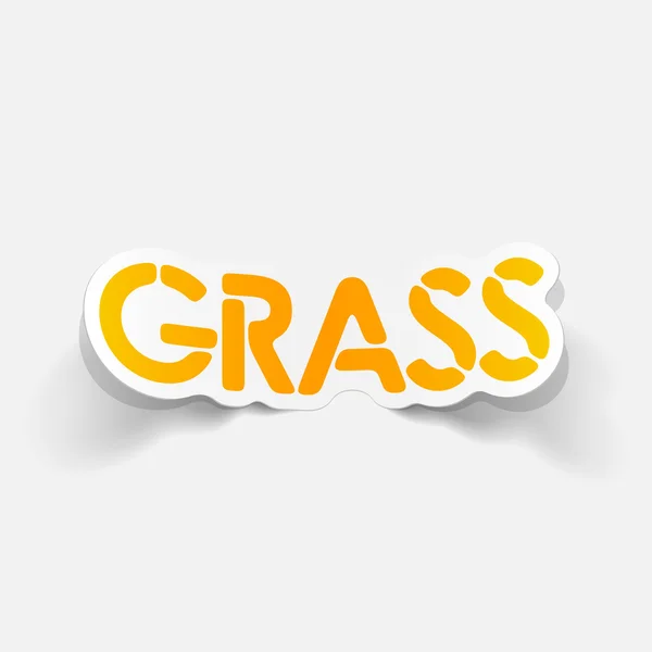 องค์ประกอบการออกแบบที่สมจริง: หญ้า — ภาพเวกเตอร์สต็อก