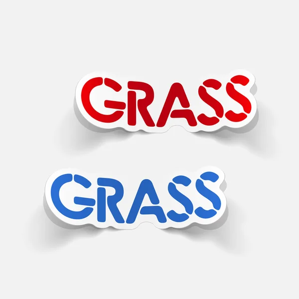 Realistische ontwerpelement: gras — Stockvector