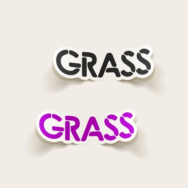 Realistisches Gestaltungselement: Gras — Stockvektor