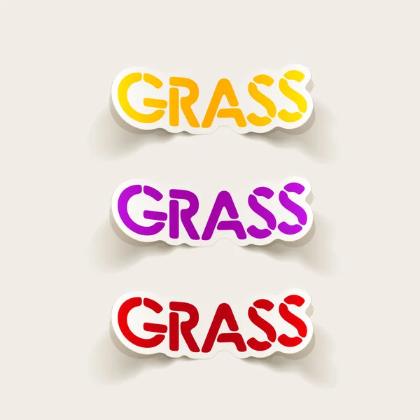 Реалістичний елемент дизайну: трава — стоковий вектор