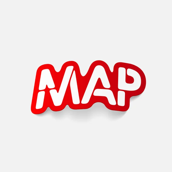 Realistic design element: map — Stock Vector