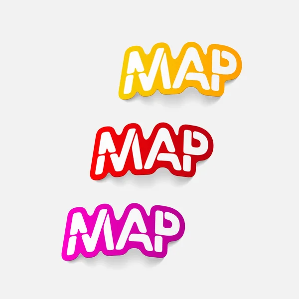 Elemento di design realistico: mappa — Vettoriale Stock