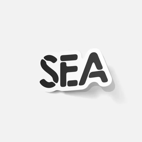 Realistický grafický prvek: moře — Stockový vektor