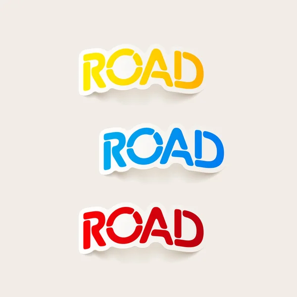 Realistic design element: road — Stock Vector