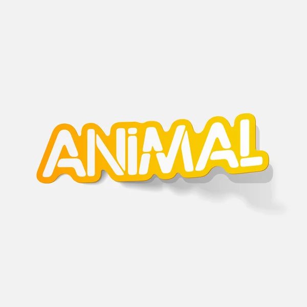 Elemento de design realista: animal — Vetor de Stock