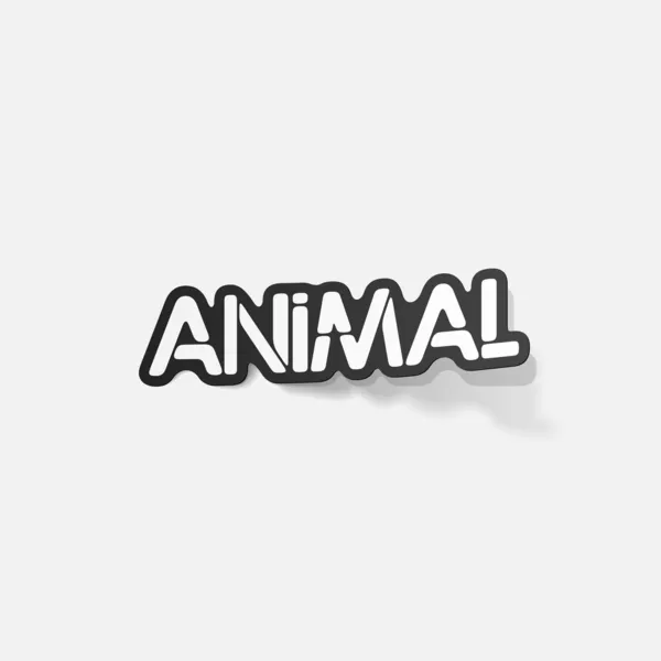 Elemento de design realista: animal — Vetor de Stock