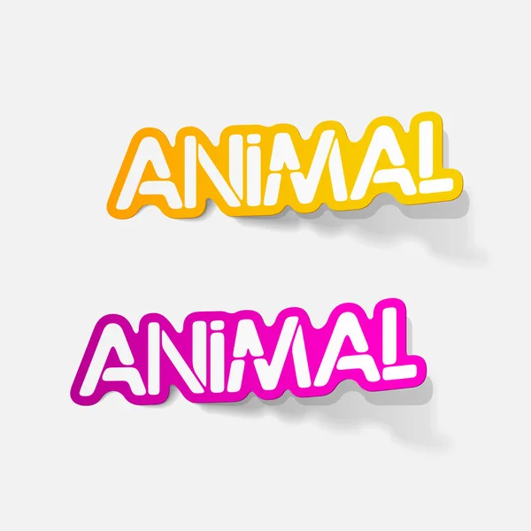 Elemento de design realista: animal — Vetor de Stock