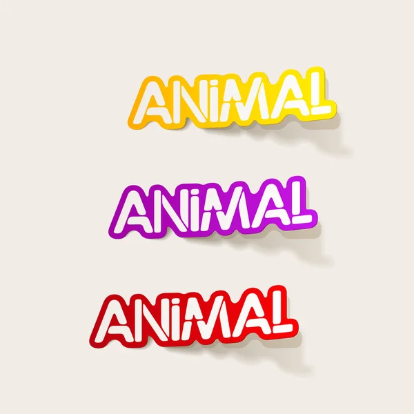 Realistický grafický prvek: zvíře — Stockový vektor
