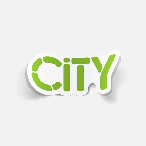 Realistic design element: city — Stock Vector