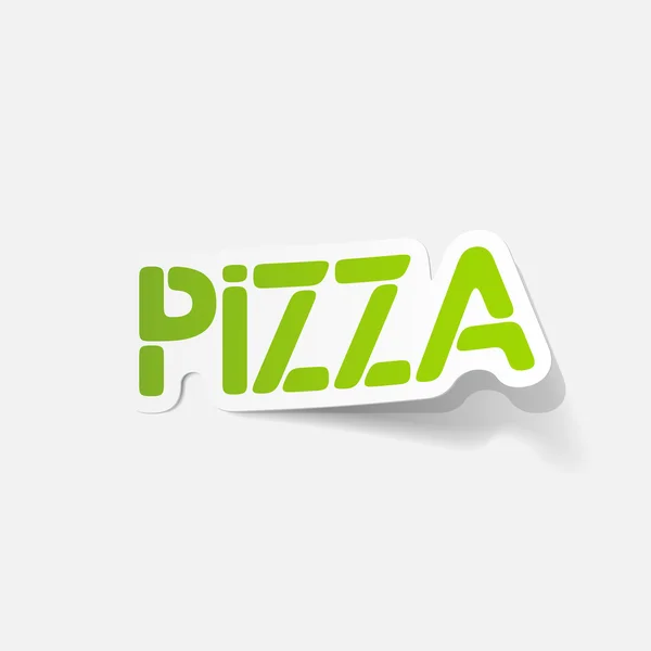 Elemento de diseño realista: pizza — Vector de stock