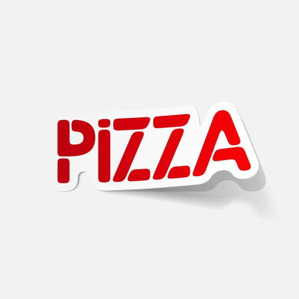 Elemento de diseño realista: pizza — Vector de stock