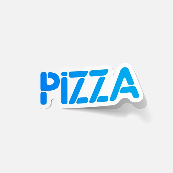 Élément de design réaliste : pizza — Image vectorielle