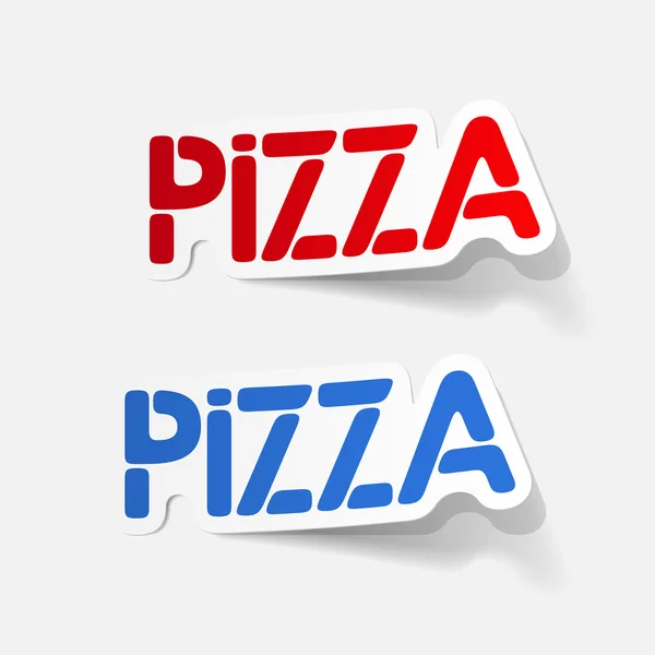 Élément de design réaliste : pizza — Image vectorielle