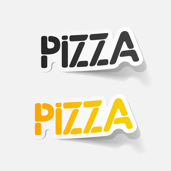 Élément de design réaliste : pizza — Image vectorielle