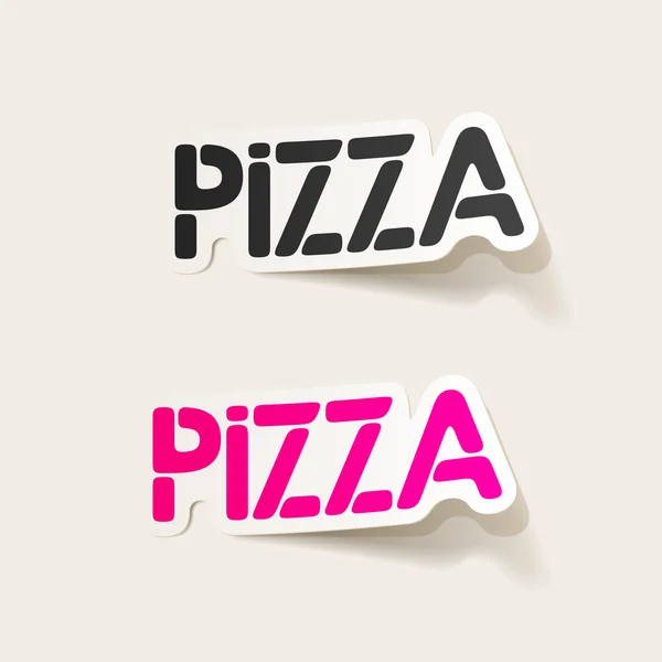 Realistic design element: pizza — Stock Vector