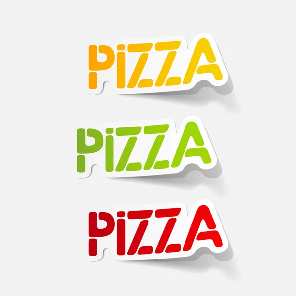 Gerçekçi tasarım öğesi: pizza — Stok Vektör